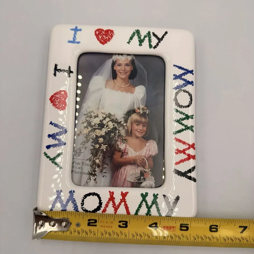 Vintage I Love My Mommy Picture Frame 3.5x5 Ceramic Mother’s Day Gift